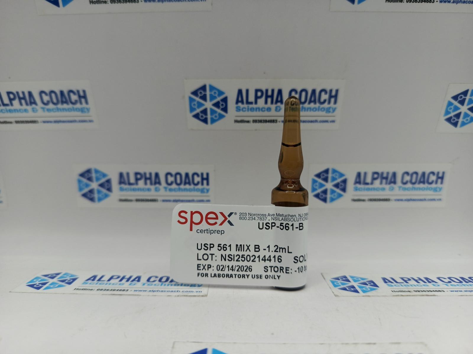 Chất chuẩn USP-561-B, USP 561 Mix B 100ug/mL, Hãng Spex CertiPrep, Mỹ